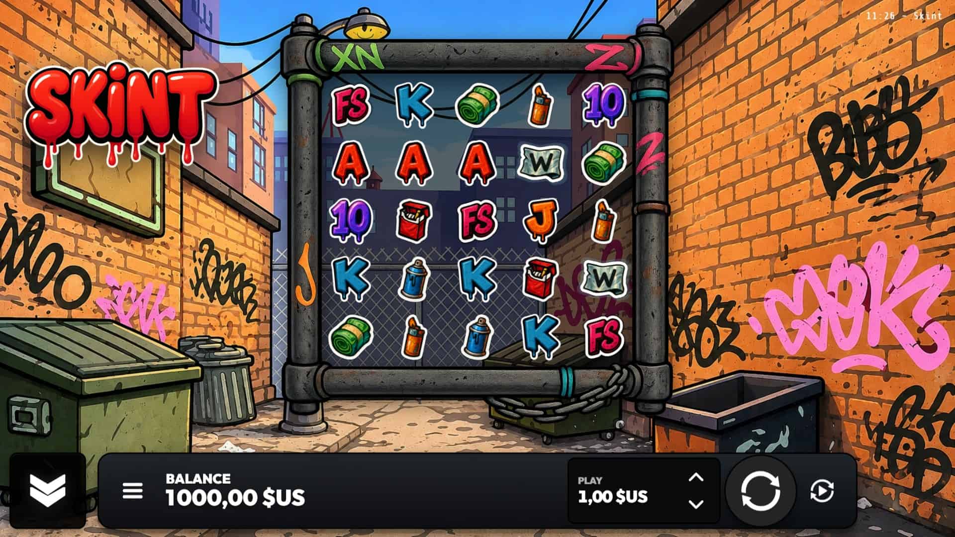Skint slot gameplay reels