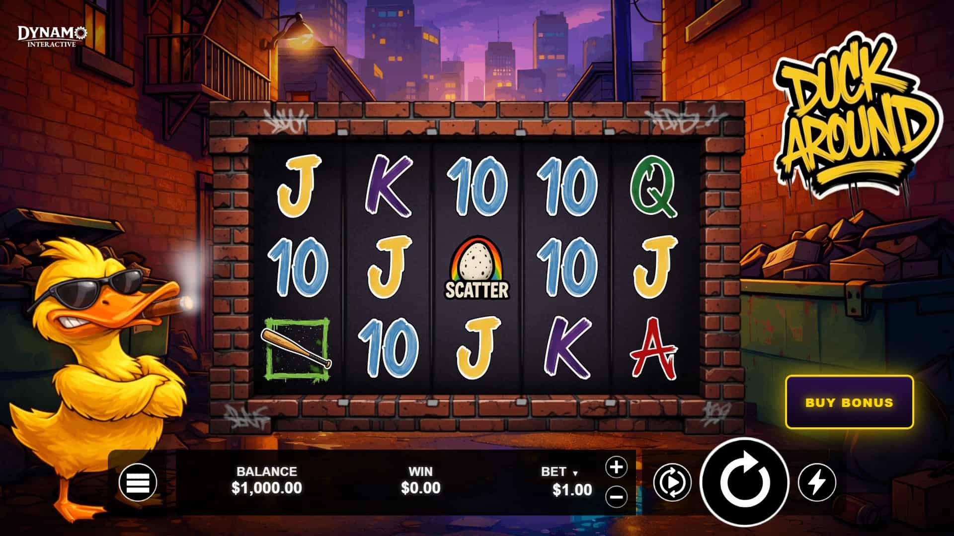 Duck Around slot gameplay reels
