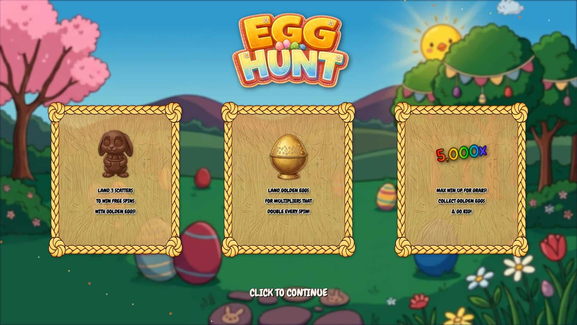 Egg Hunt slot intro screen