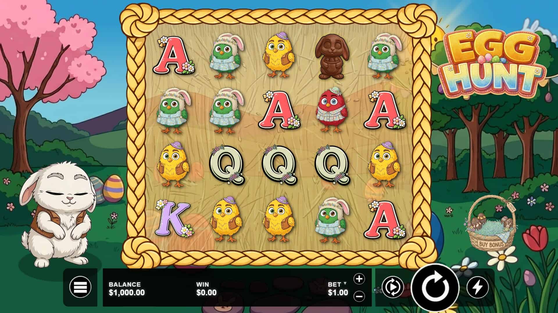 Egg Hunt slot gameplay reels