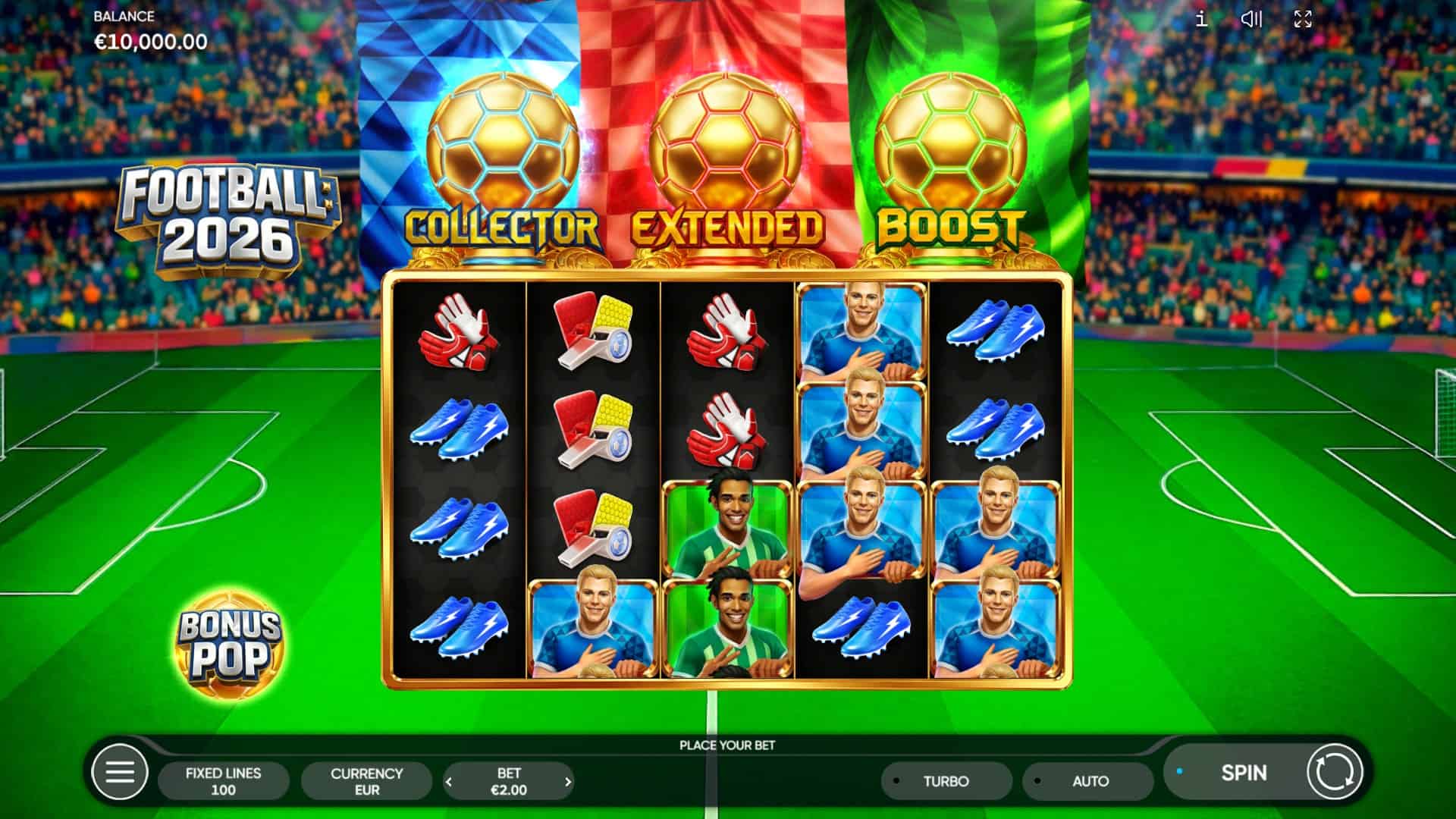 Football 2026 slot gameplay reels