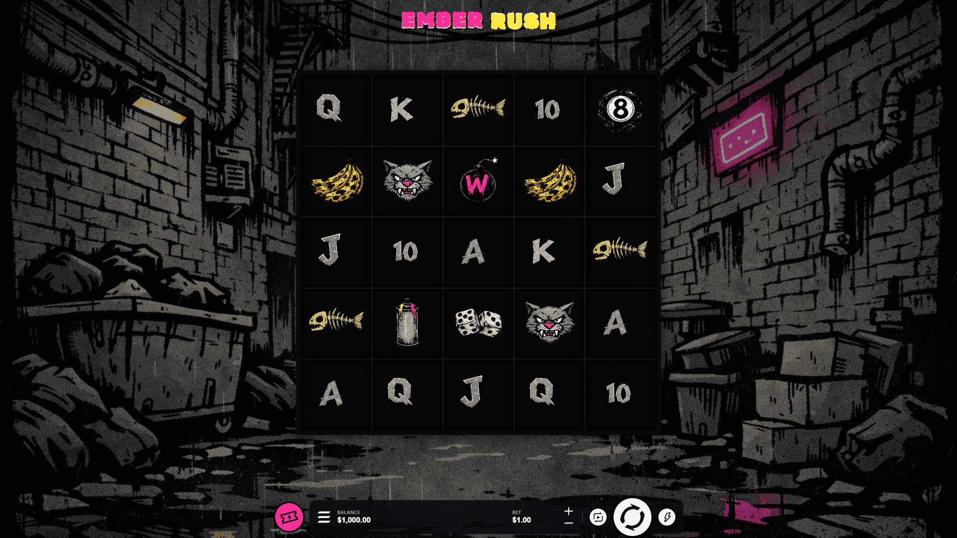 Ember Rush slot gameplay reels