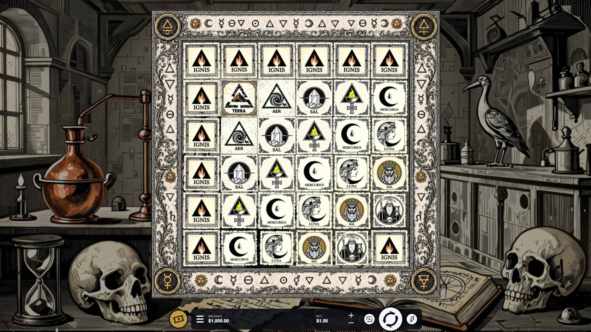 Magnum Archanum slot gameplay reels