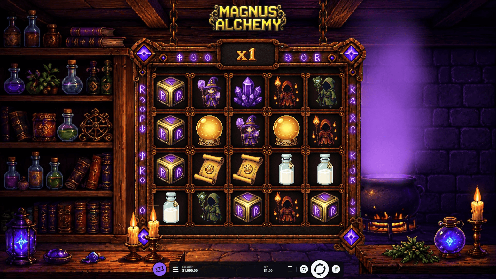 Magnus Alchemy slot gameplay reels