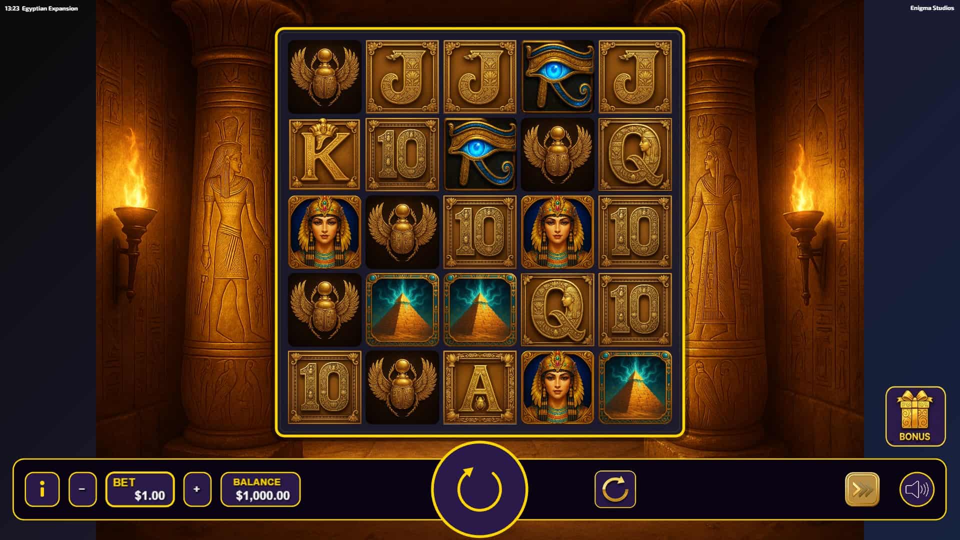Egyptian Expansion Bonus Buy slot gameplay reels
