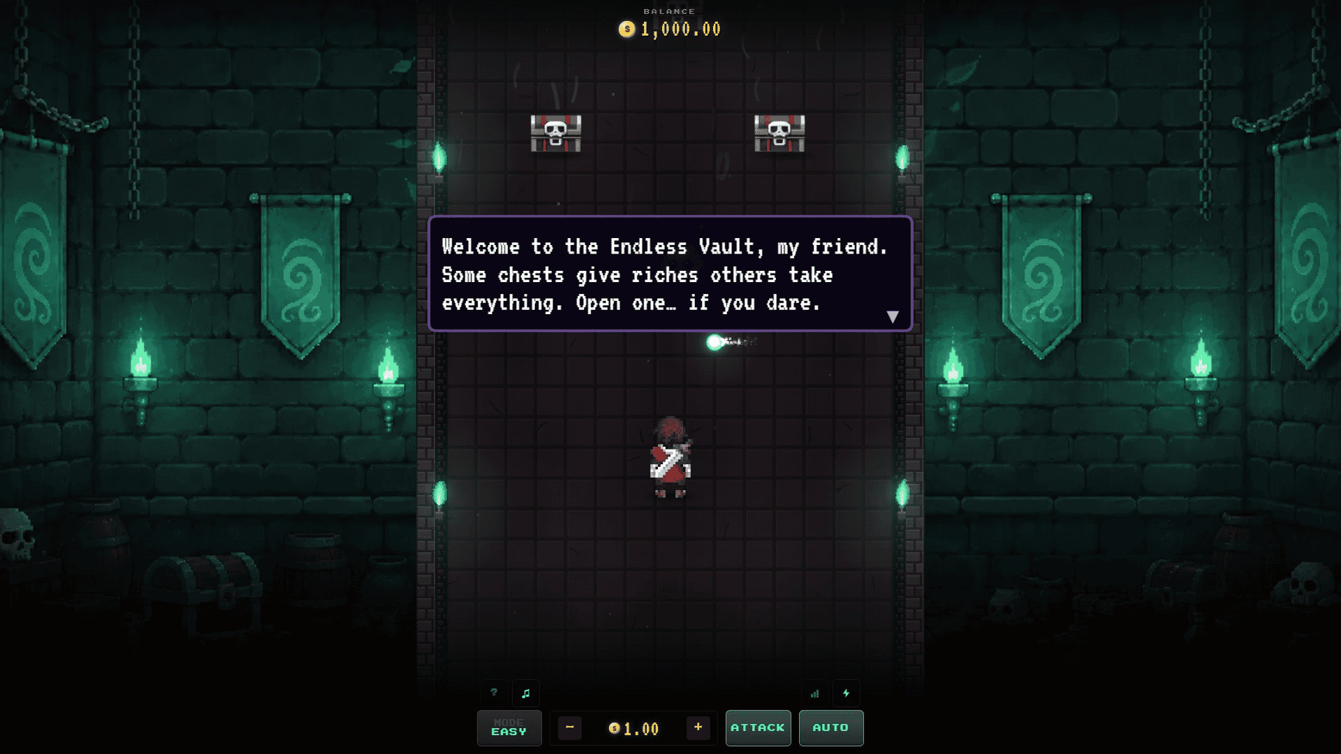 Endless Vault slot gameplay reels