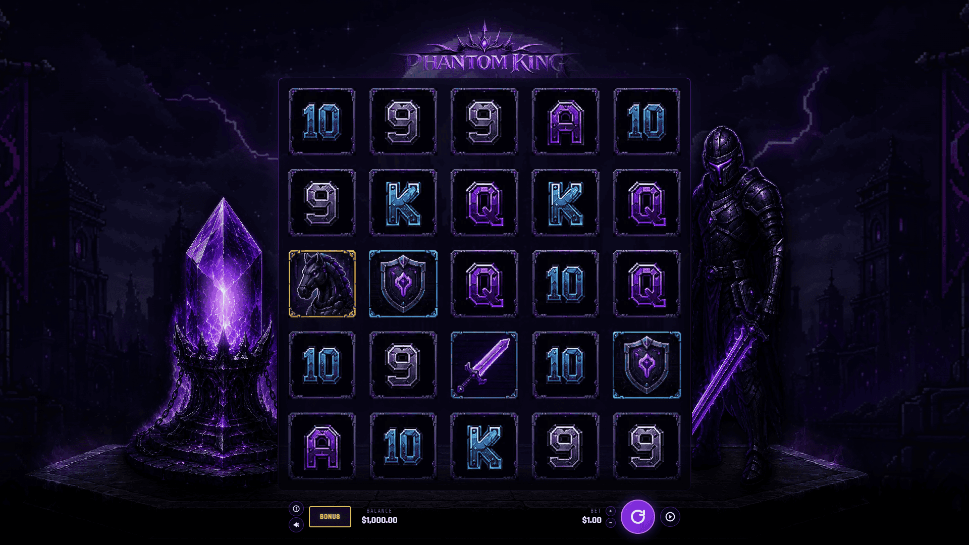 Phantom King slot gameplay reels