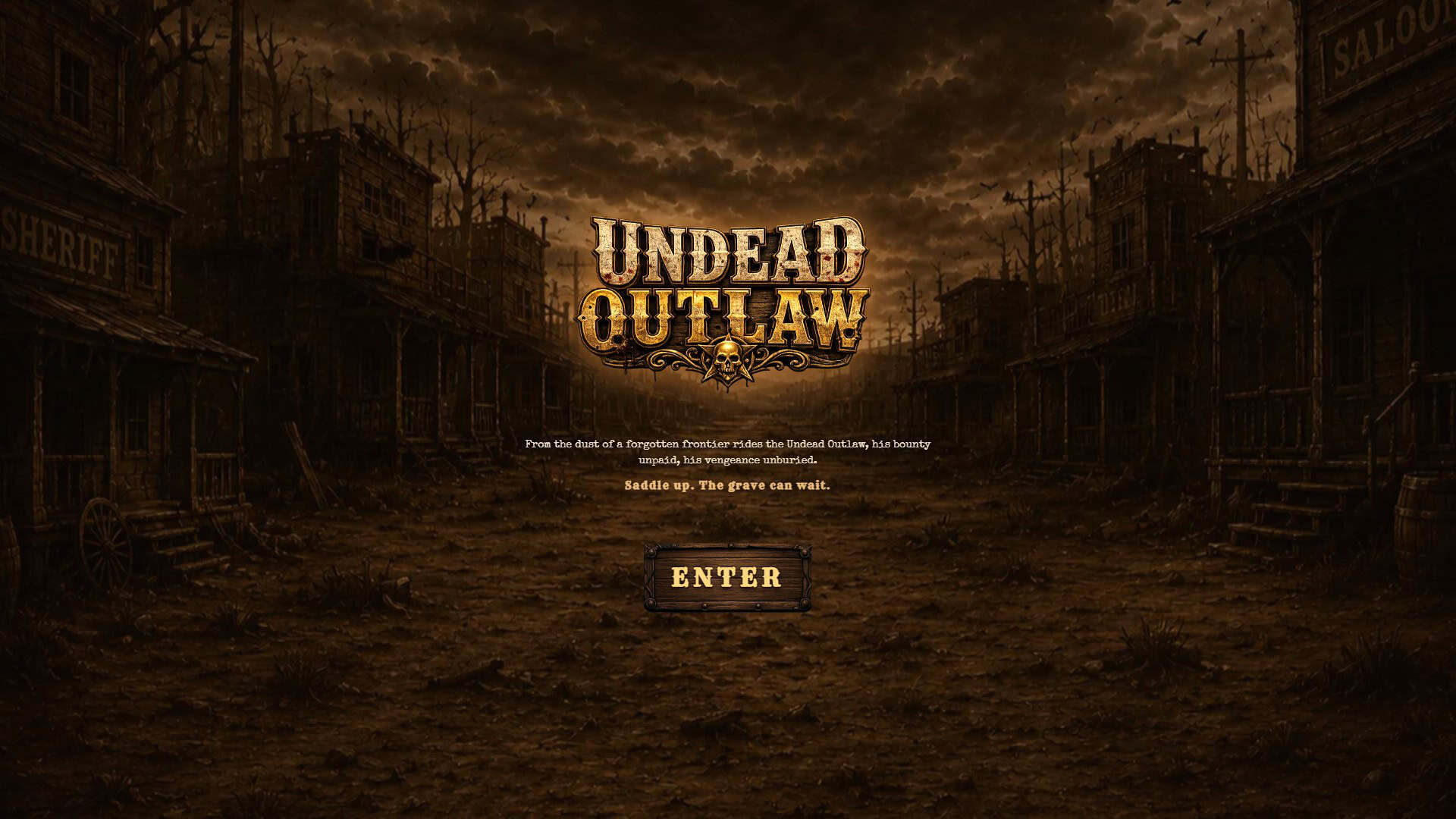Undead Outlaw slot intro screen