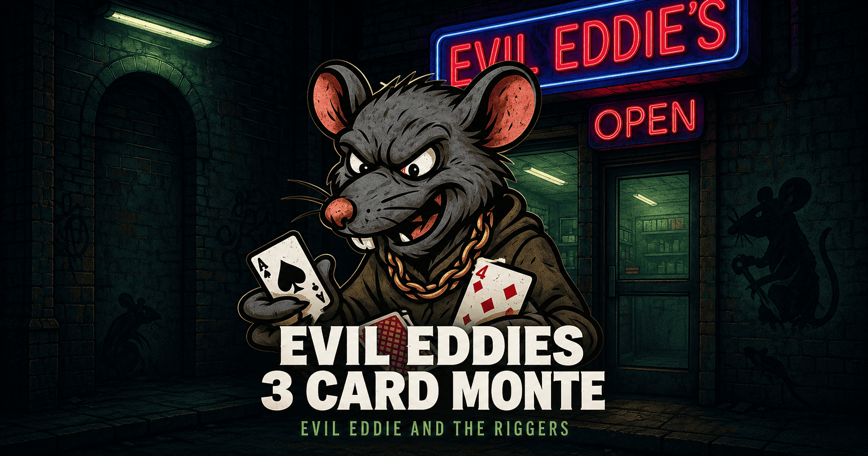 Evil Eddie’s 3 Card Monte Slot Demo by Evil Eddie And The Riggers slot cover image