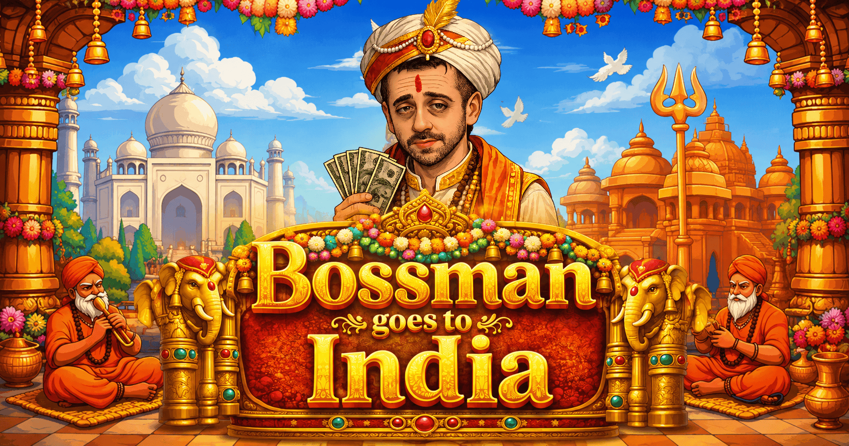 Bossman goes to India Slot Demo by Evil Eddie And The Riggers slot cover image