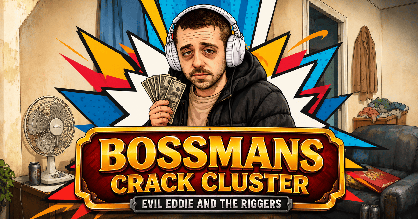 Bossmans Crack Cluster Slot Demo by Evil Eddie And The Riggers slot cover image