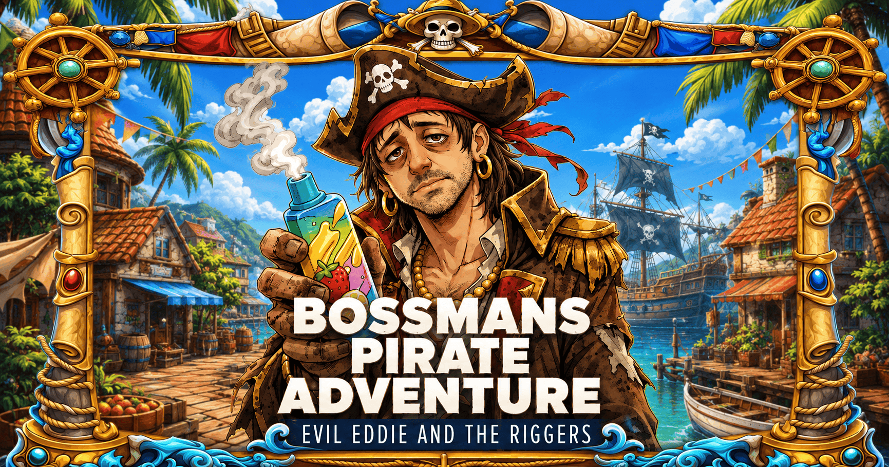 Bossmans Pirate Adventure Slot Demo by Evil Eddie And The Riggers slot cover image