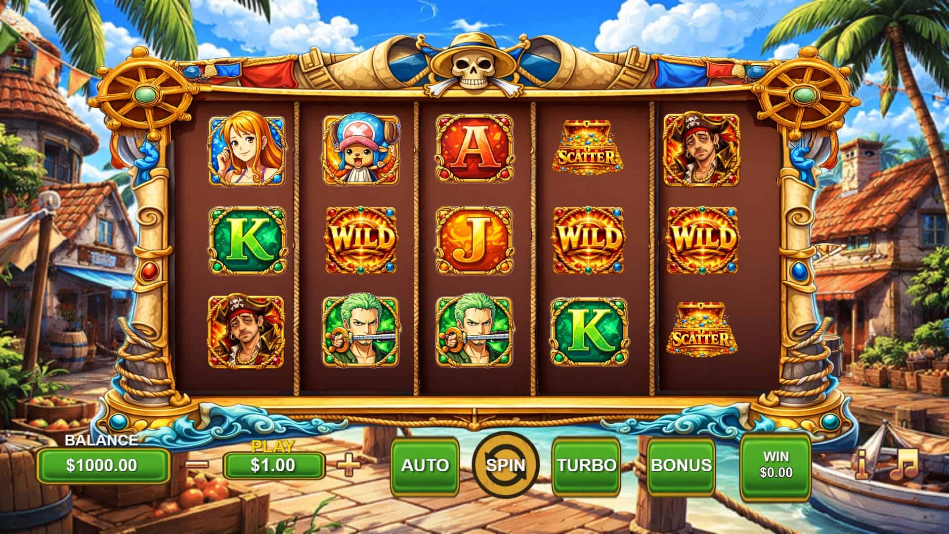 Bossmans Pirate Adventure slot gameplay reels