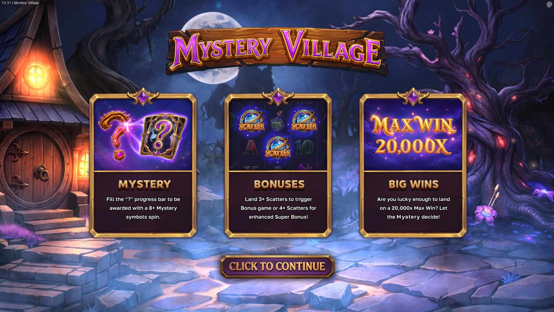 Madame Mystery slot intro screen