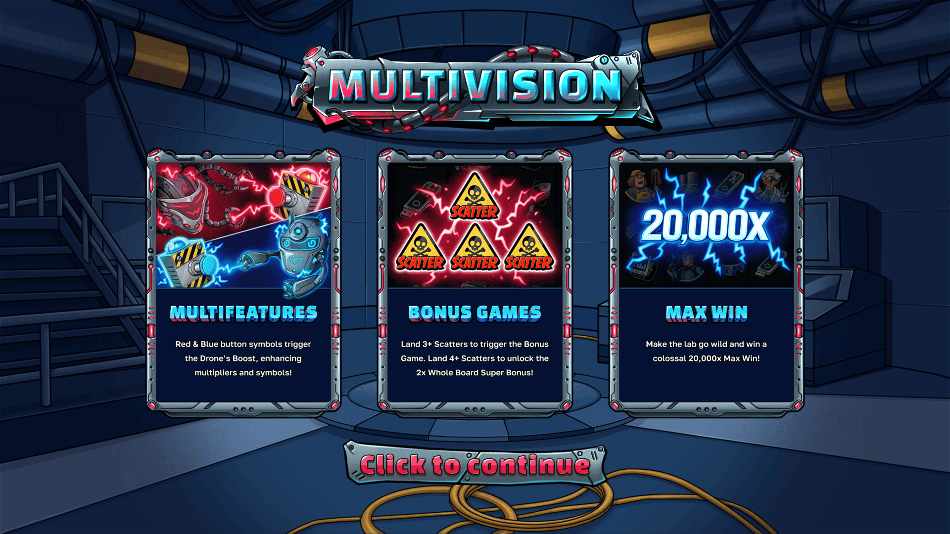 Multivision slot intro screen