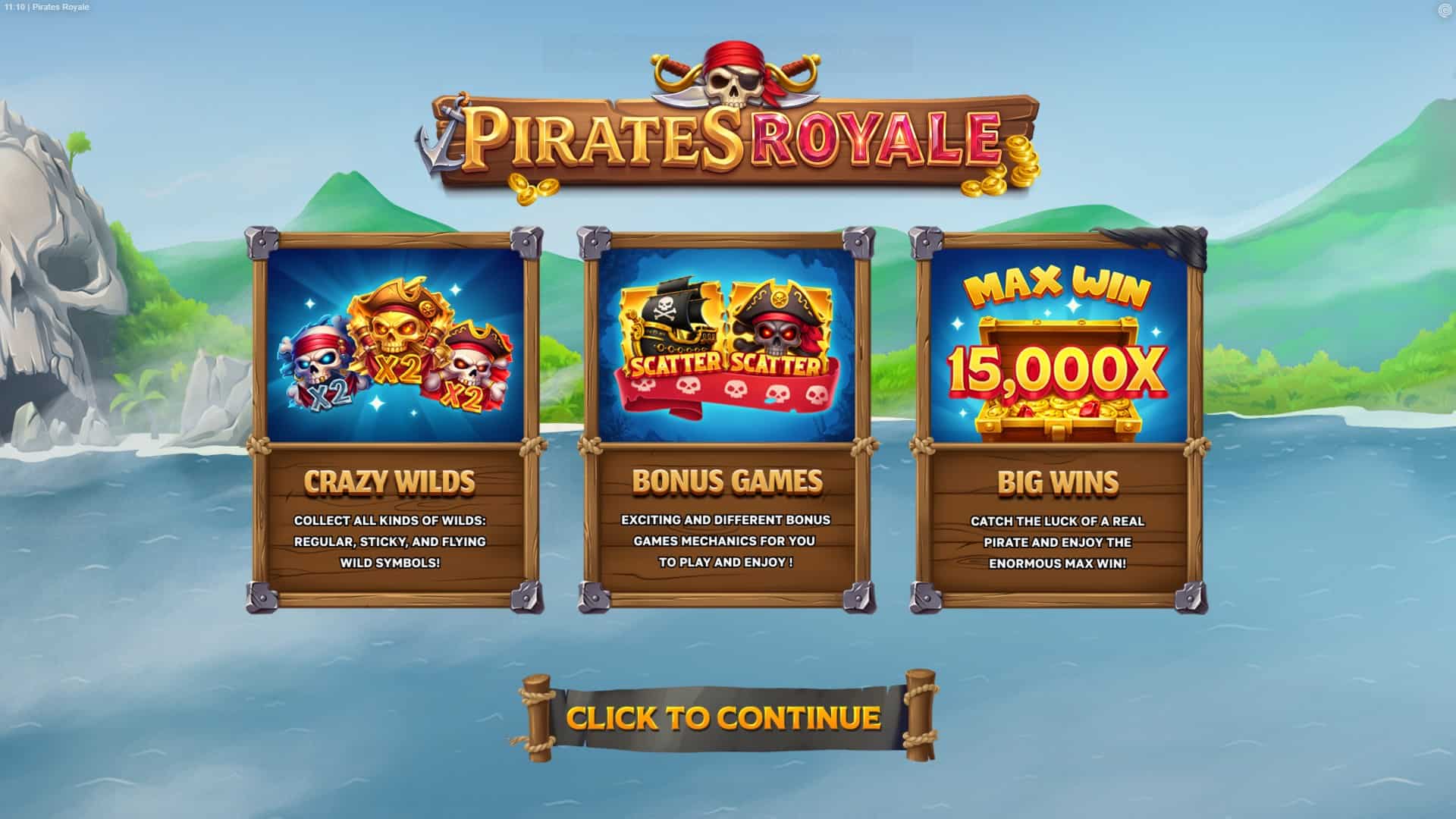 Pirates Royale slot intro screen