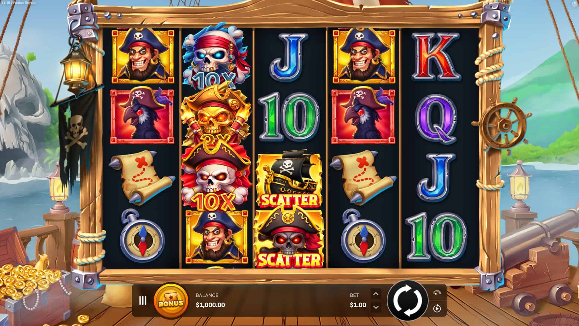 Pirates Royale slot gameplay reels