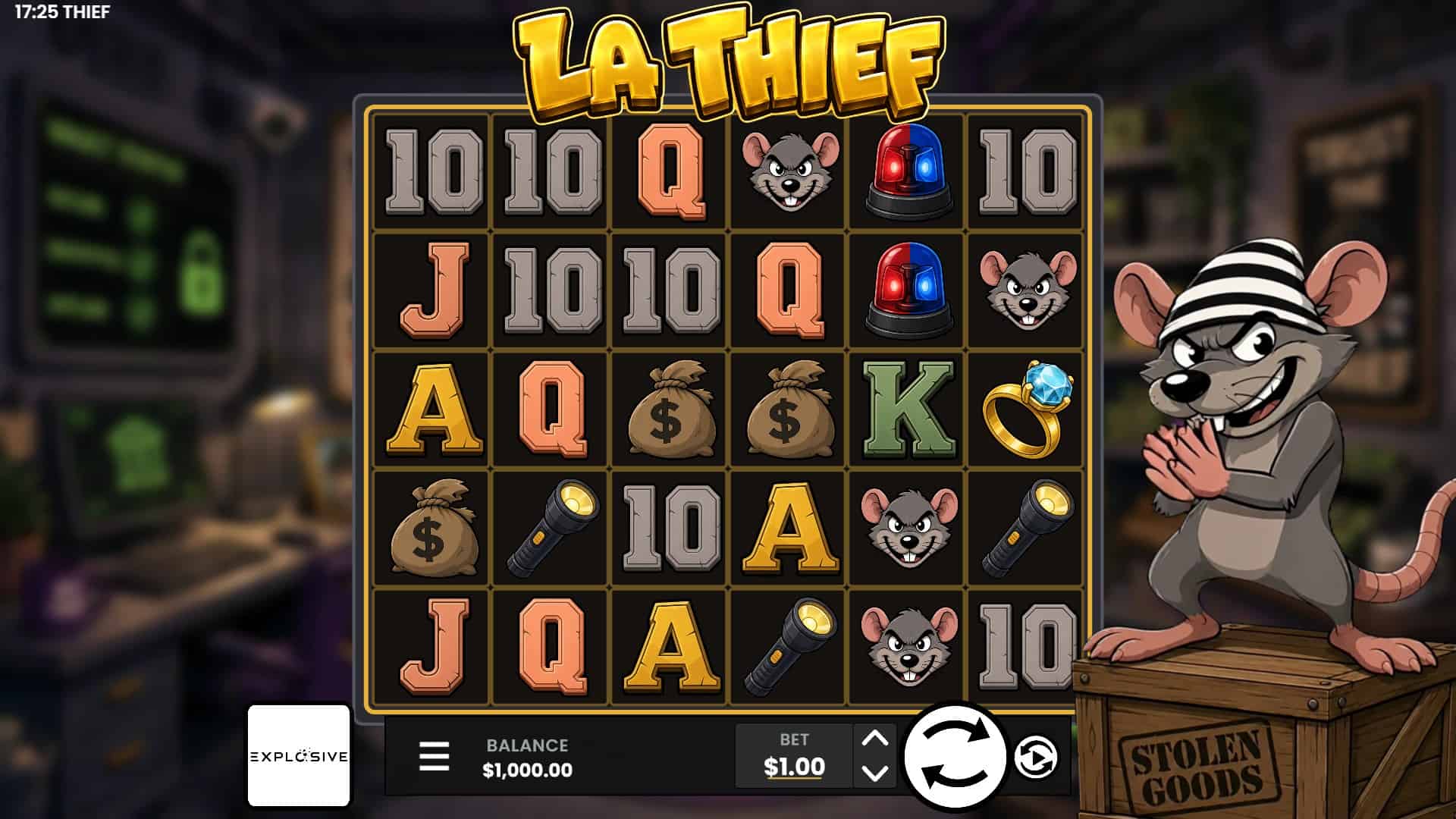 La Thief slot gameplay reels