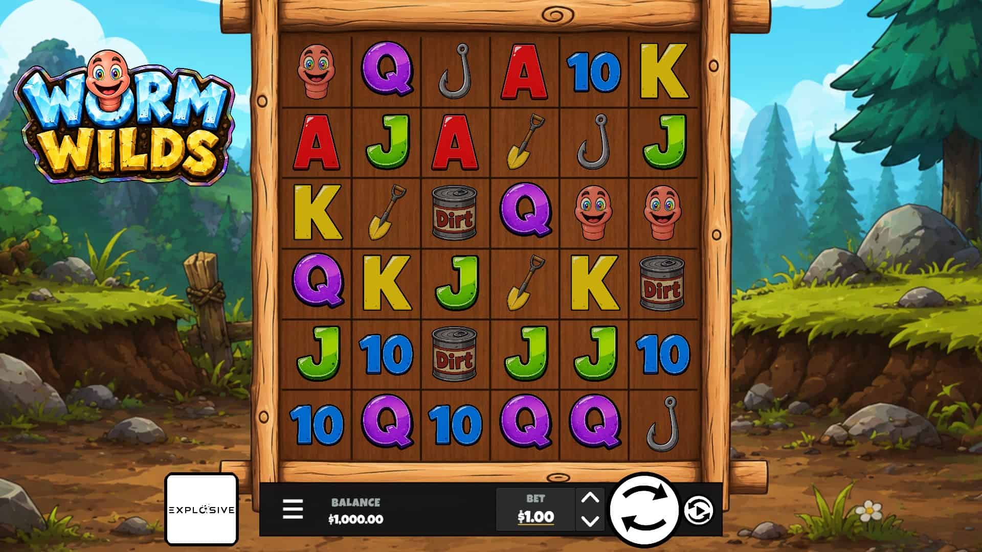 Worm Wilds slot gameplay reels