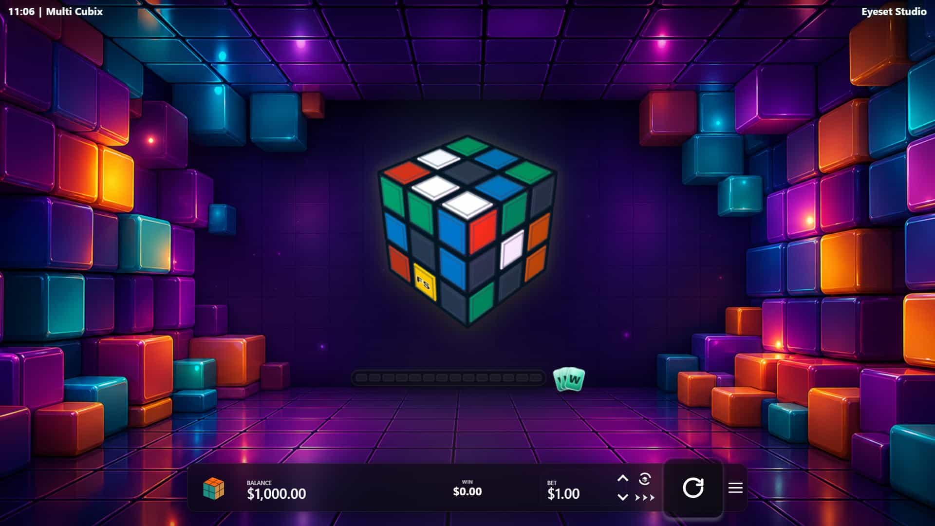 Multi Cubix slot gameplay reels