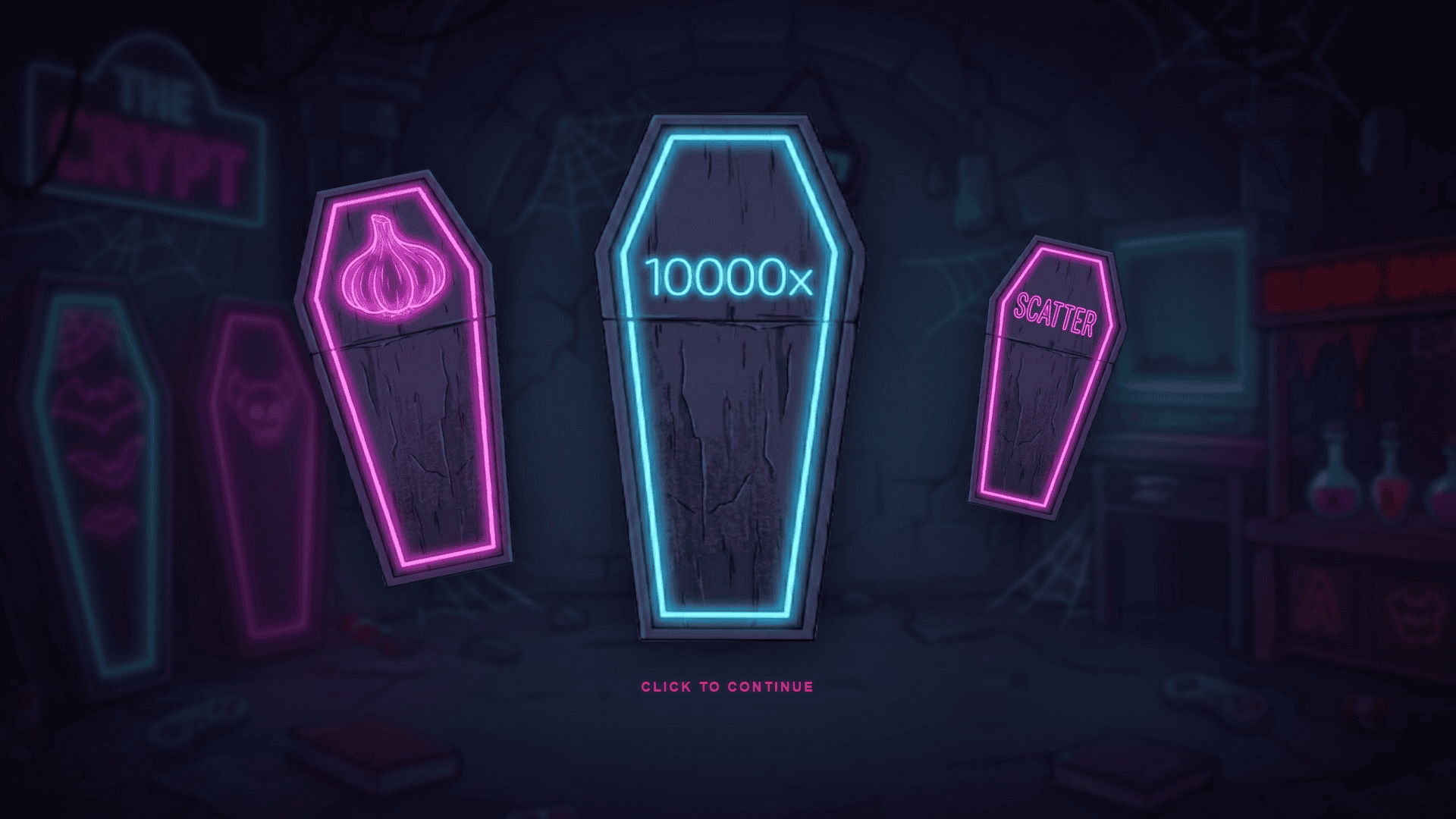 Monster Crypt slot intro screen