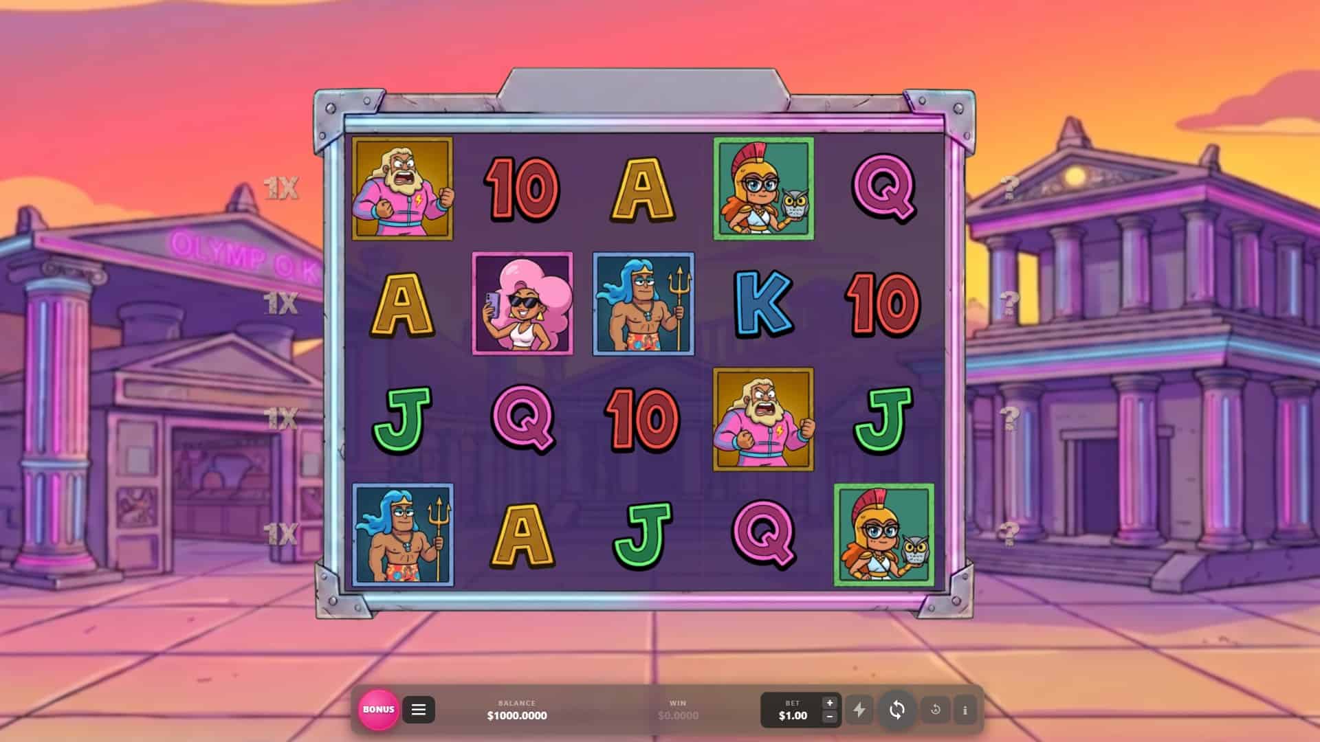 OlympOK slot gameplay reels