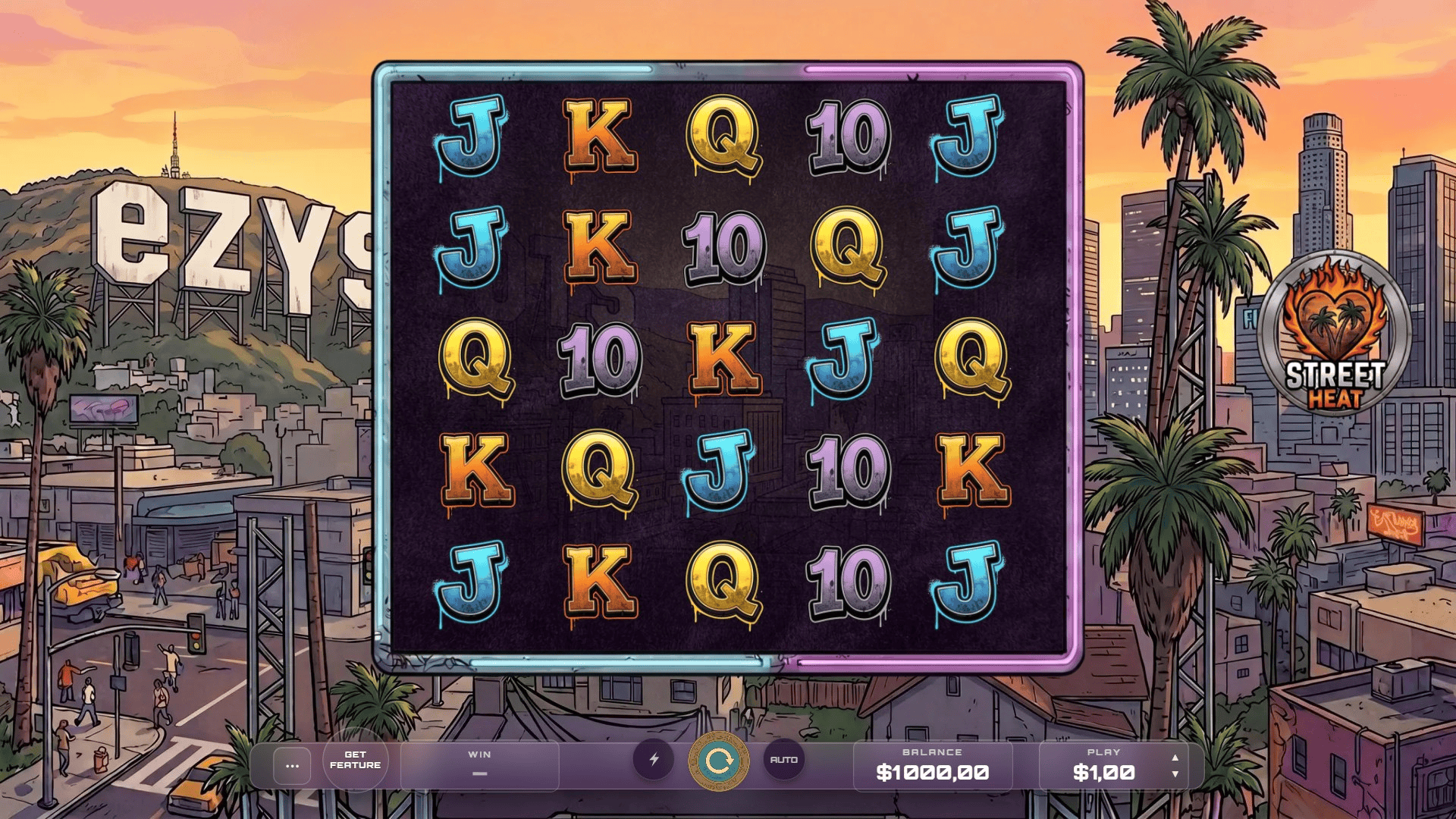 Street Heat slot gameplay reels