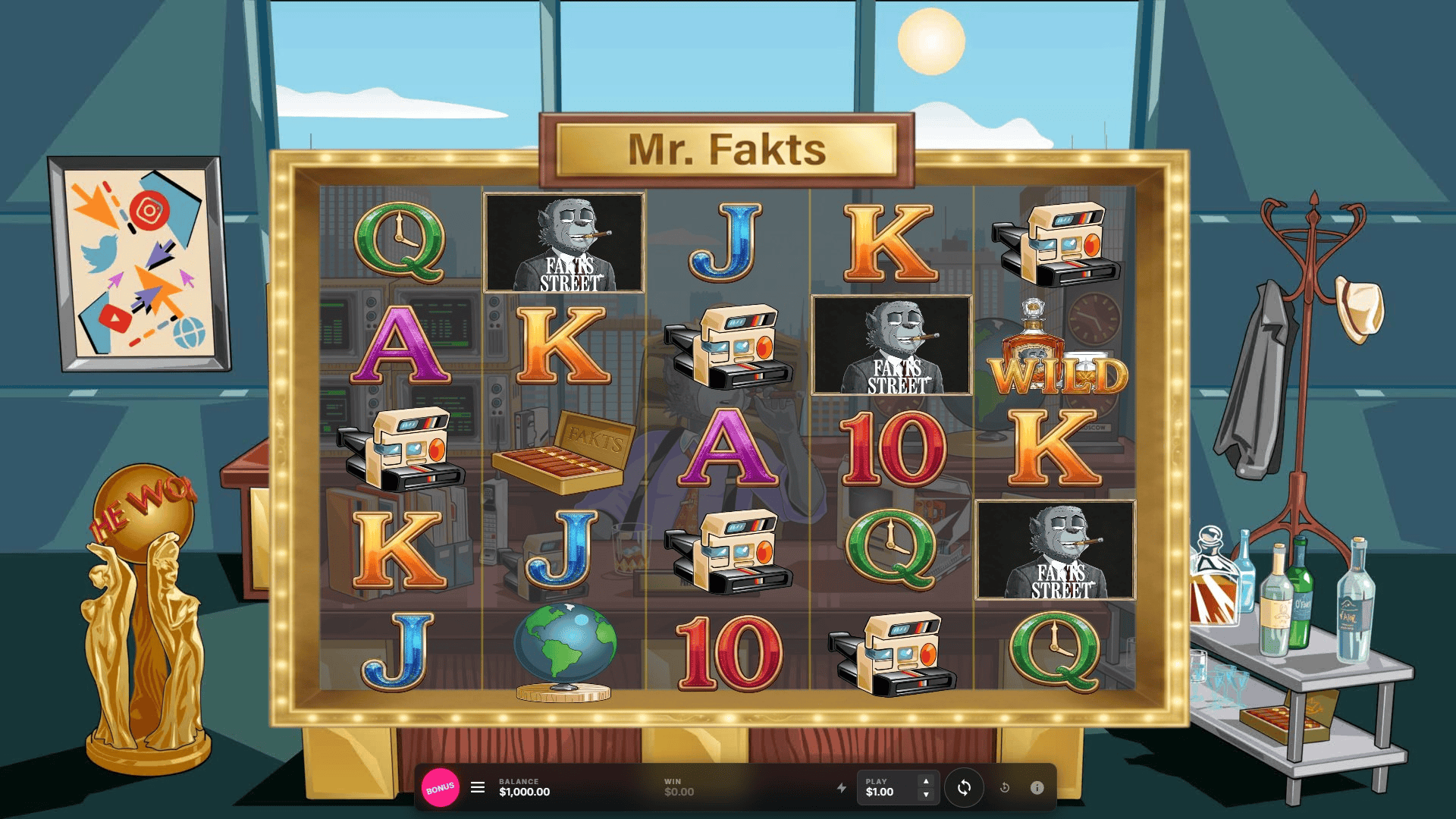 Mr.Fakts slot gameplay reels