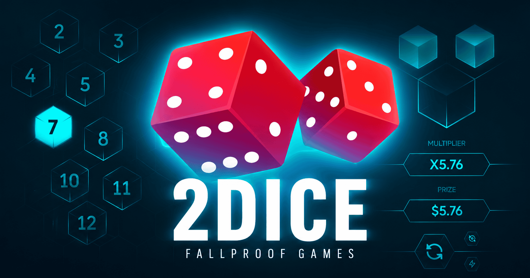 2dice Slot Demo by Fallproof Games slot cover image