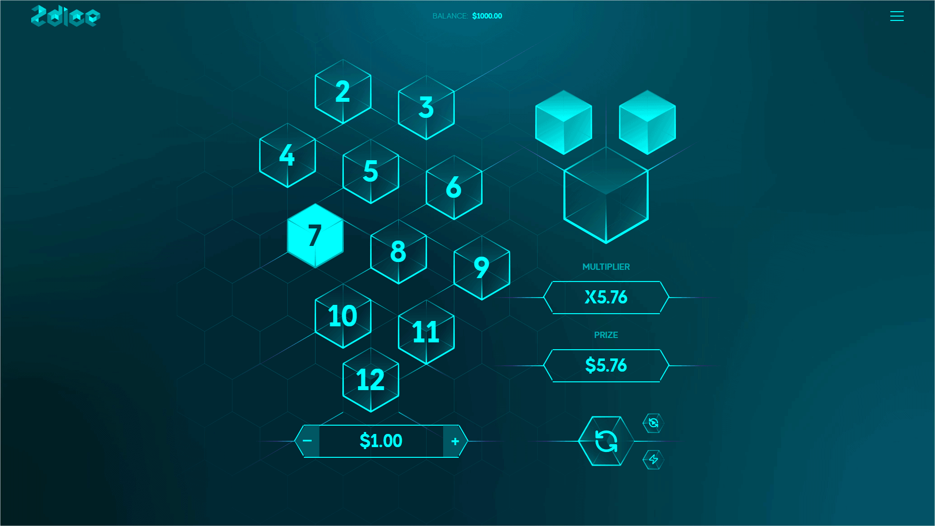 2dice slot gameplay reels