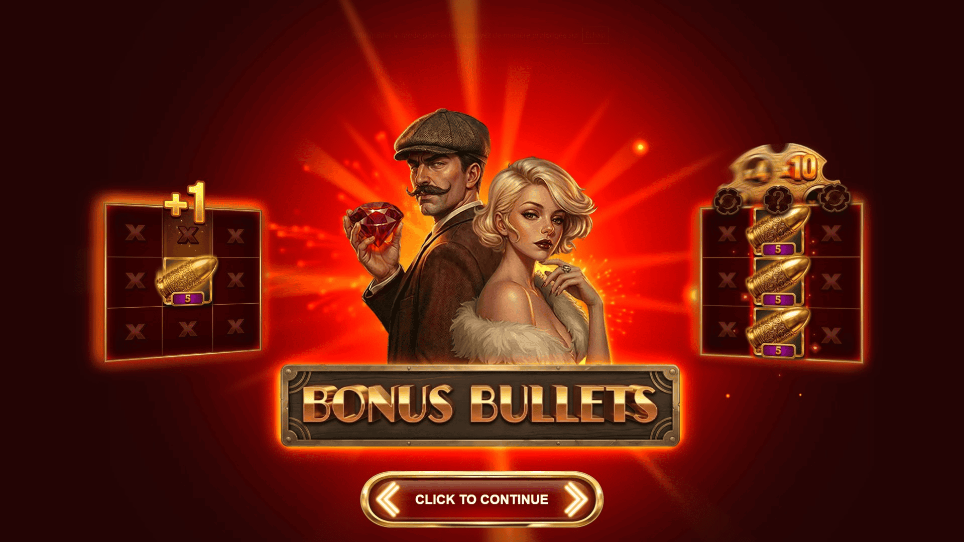Bonus Bullets slot intro screen