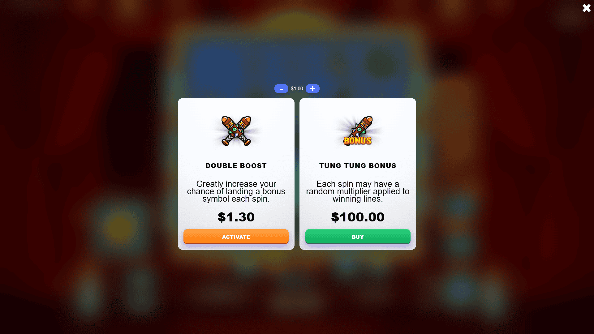 Brainrot Clash bonus buy menu