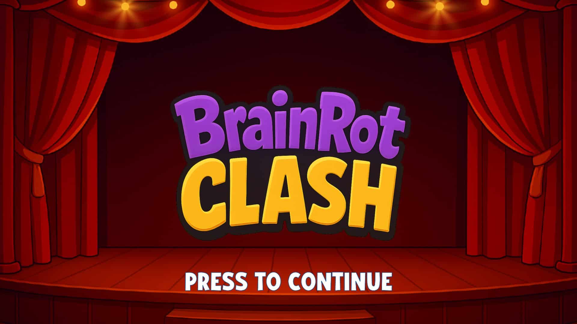 Brainrot Clash slot intro screen