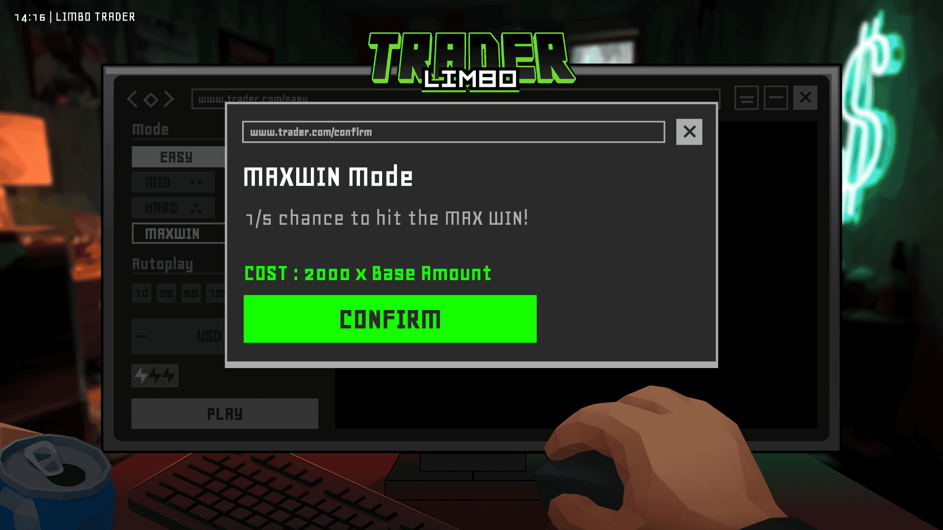 Limbo Trader bonus buy menu