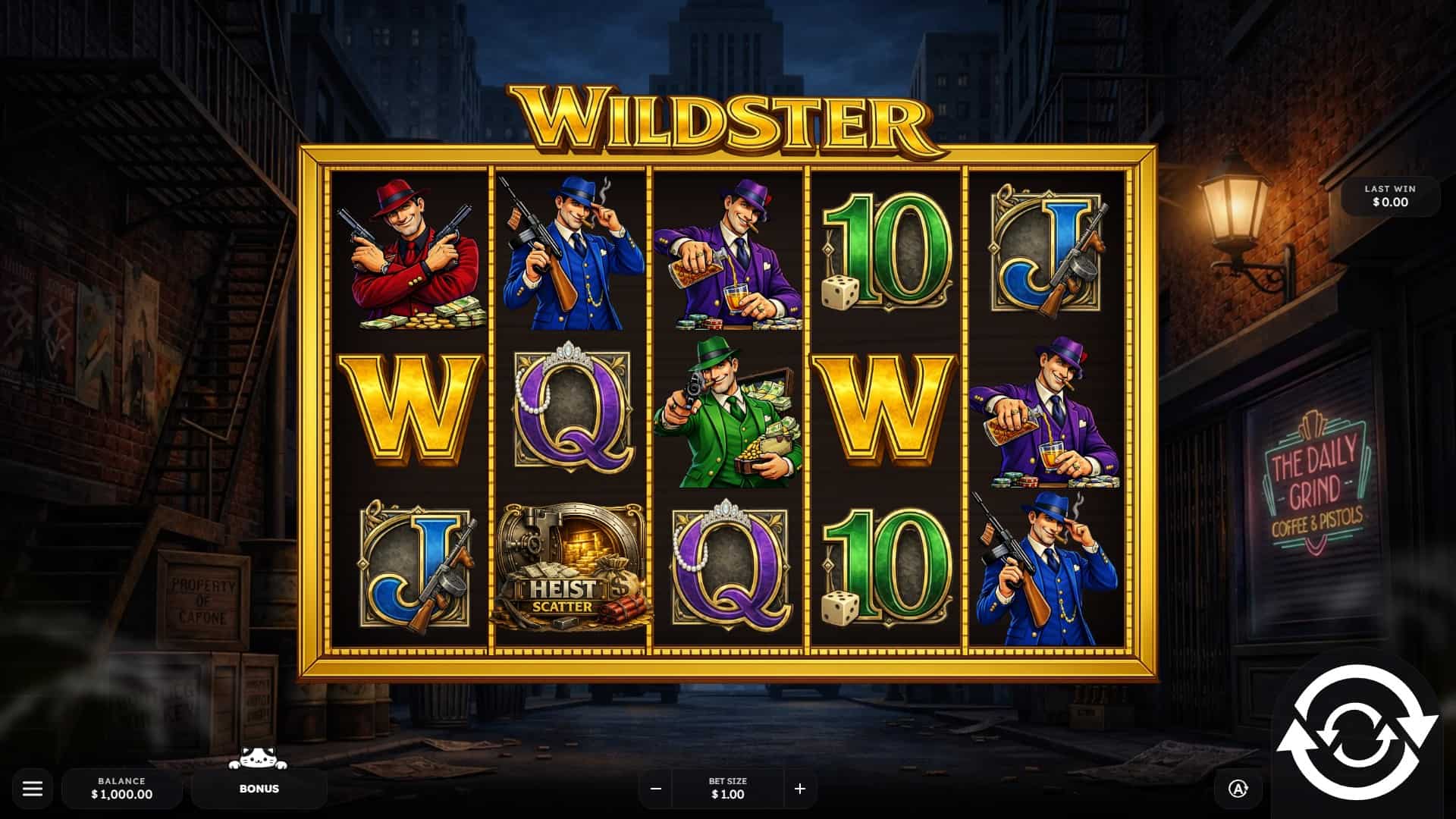 Wildster slot gameplay reels