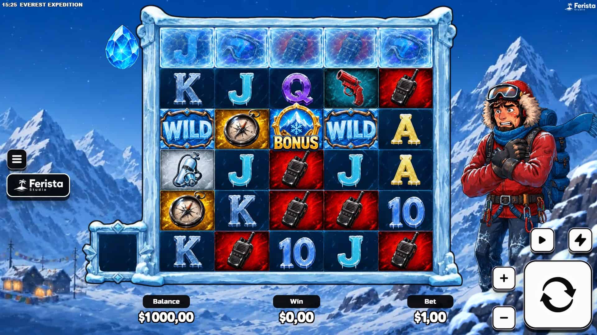 Everest Expedition slot gameplay reels