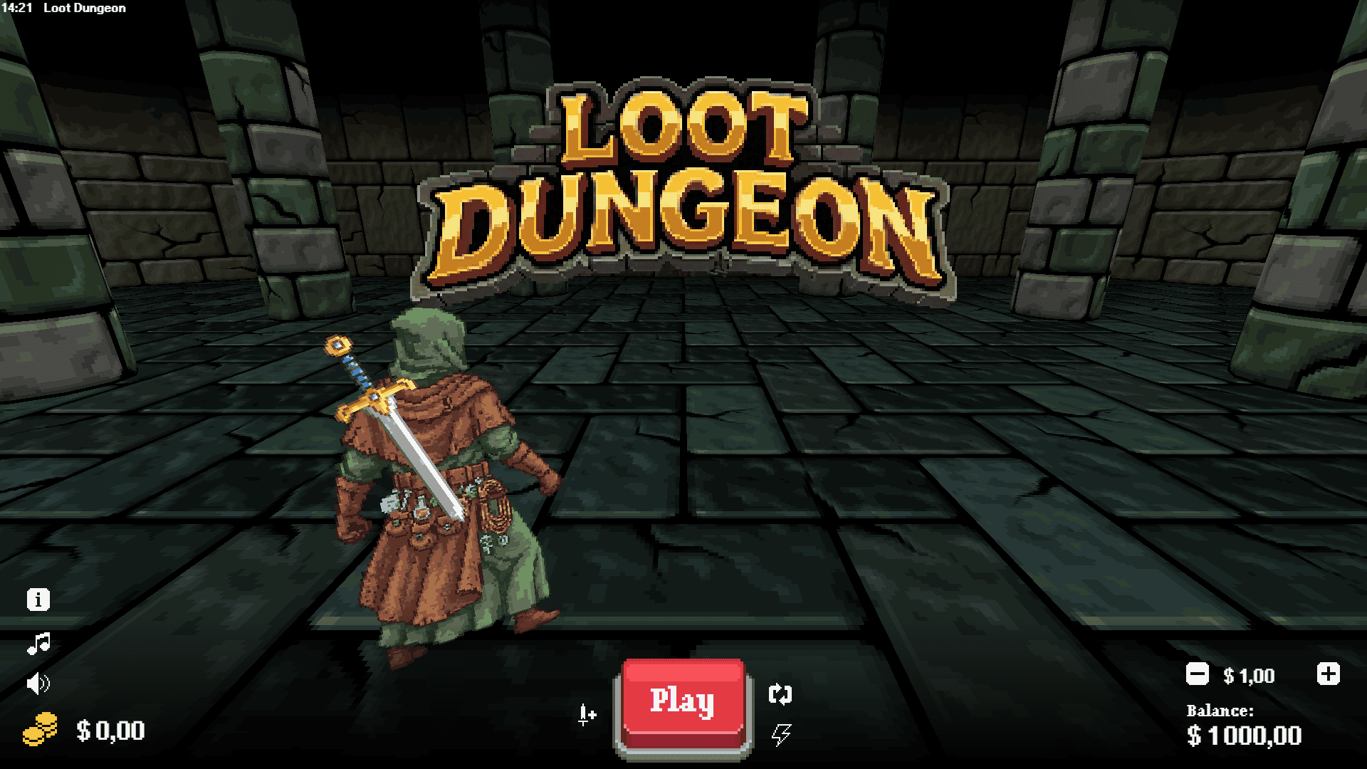 Loot Dungeon slot intro screen
