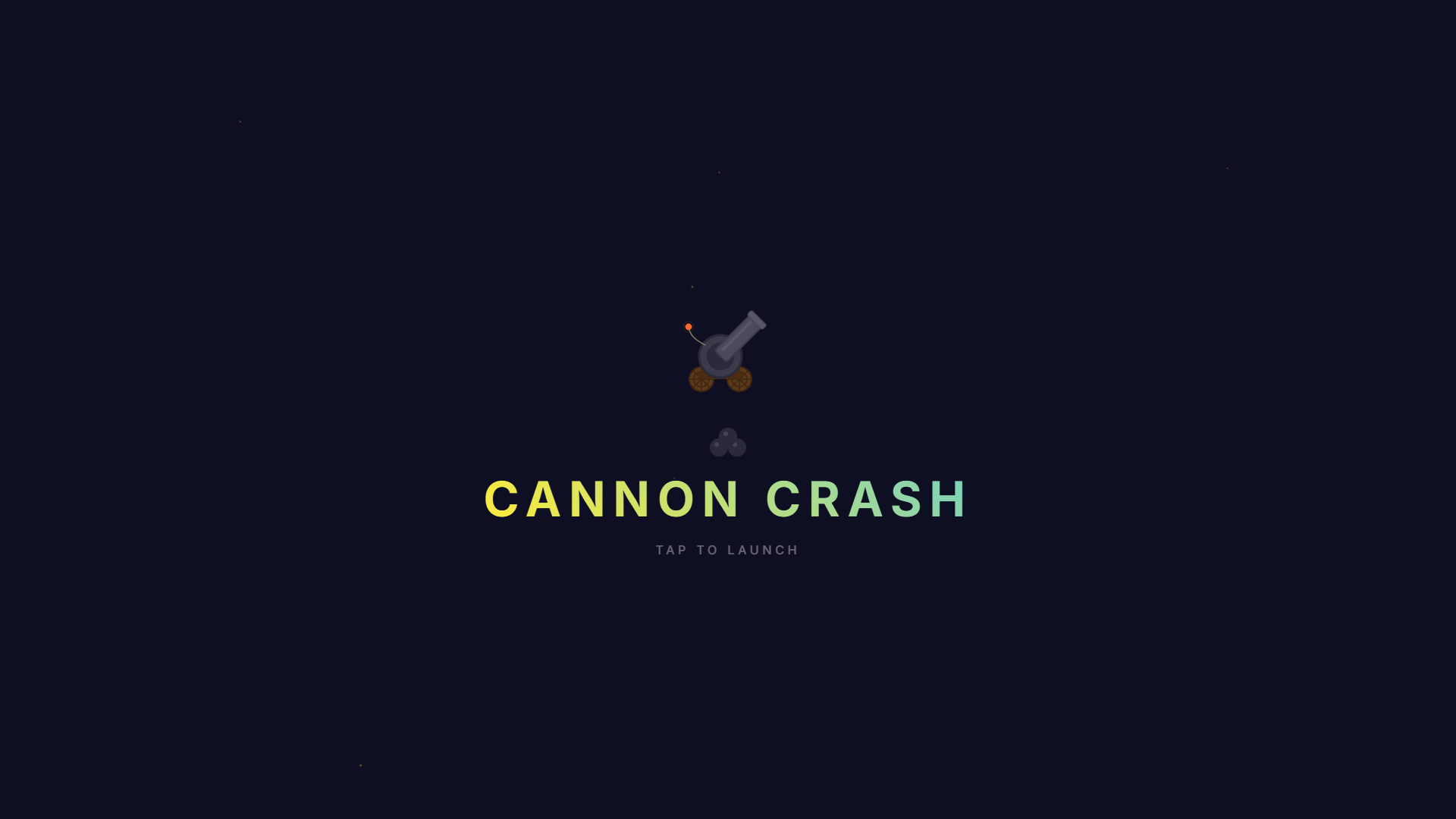 Cannon Crash slot intro screen