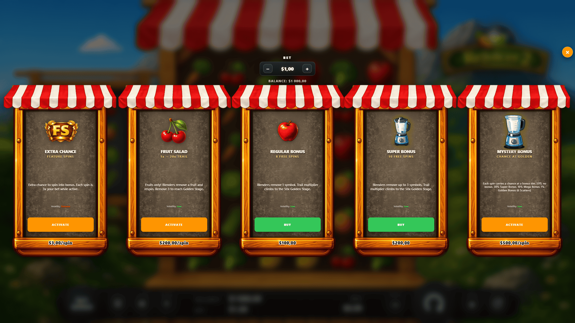 Rejuicer 2 bonus buy menu