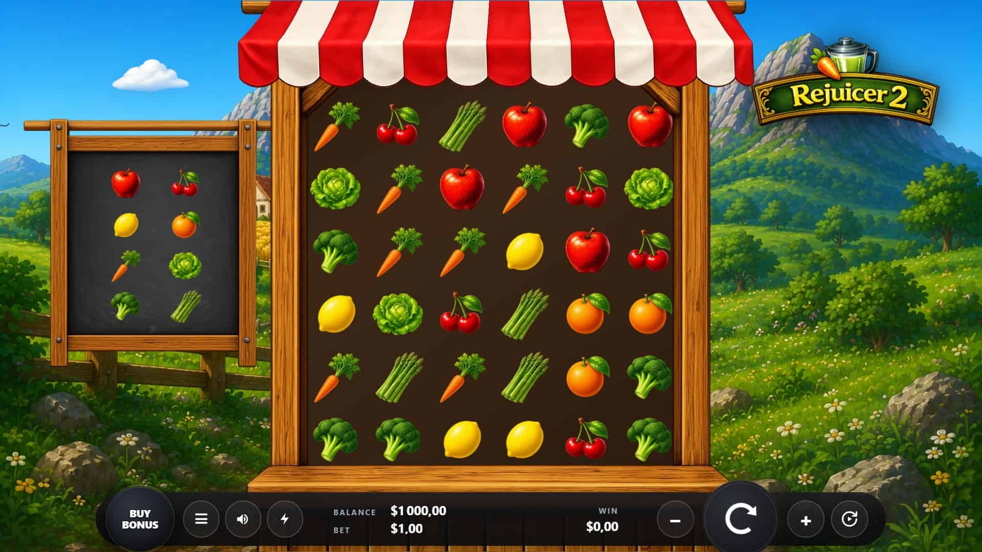 Rejuicer 2 slot gameplay reels