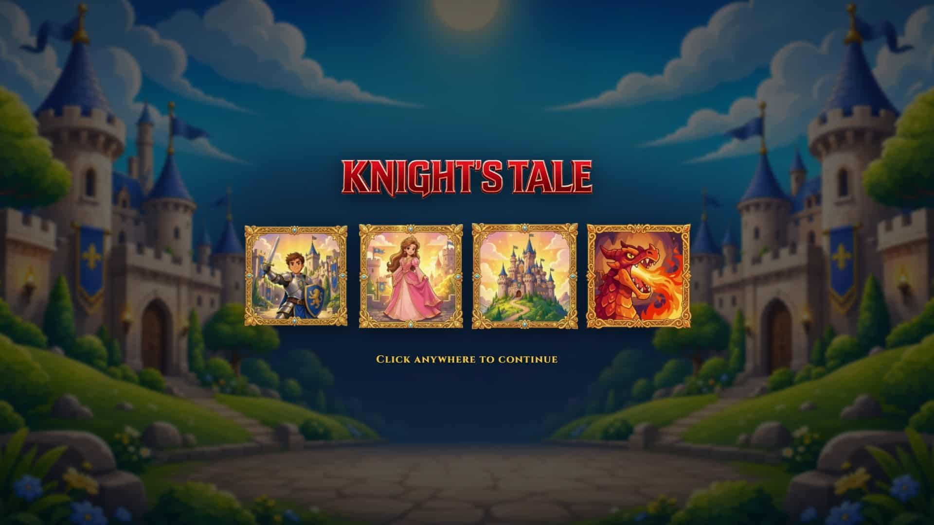 Knights Tale slot intro screen