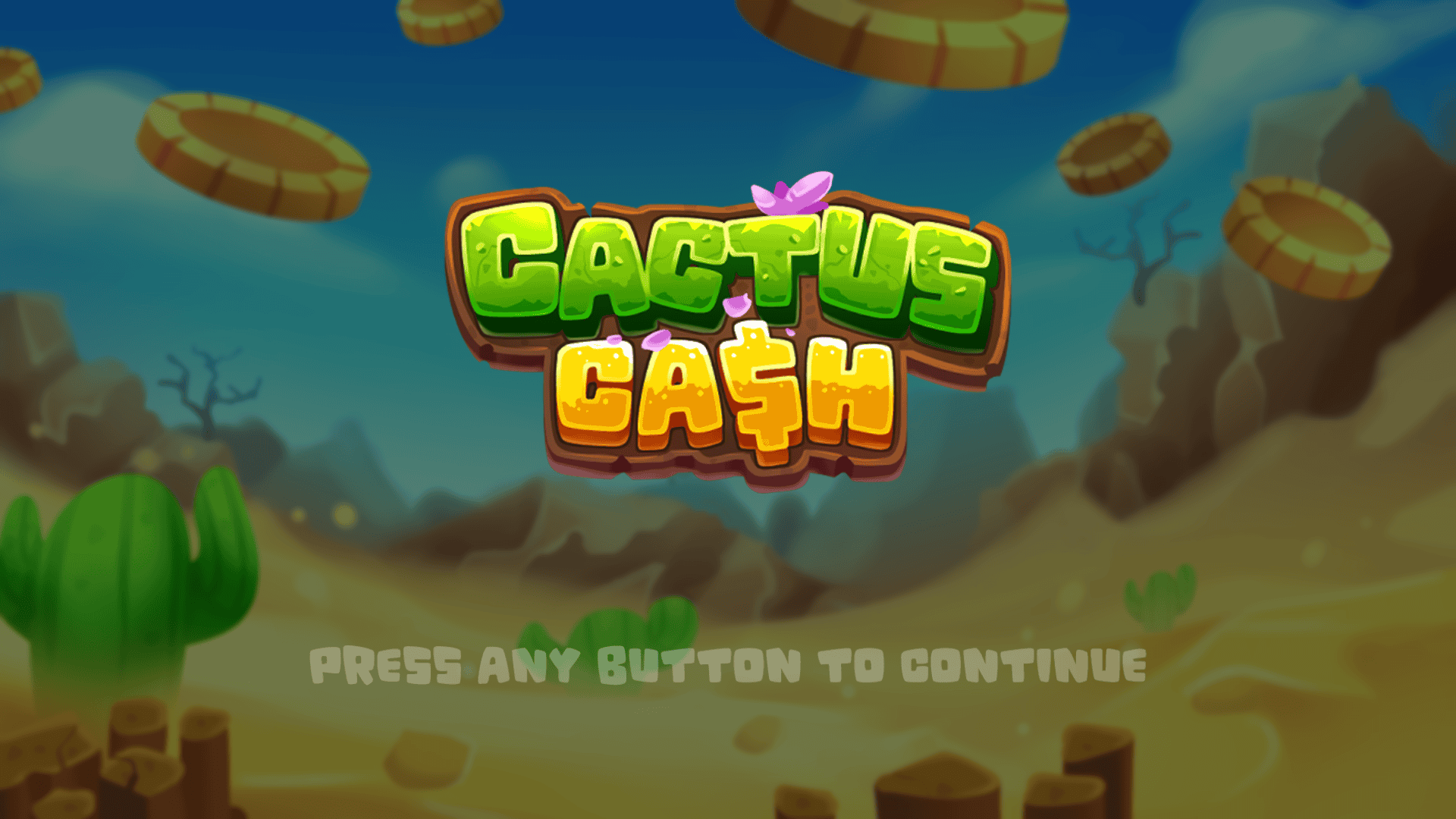 Cactus Cash slot intro screen