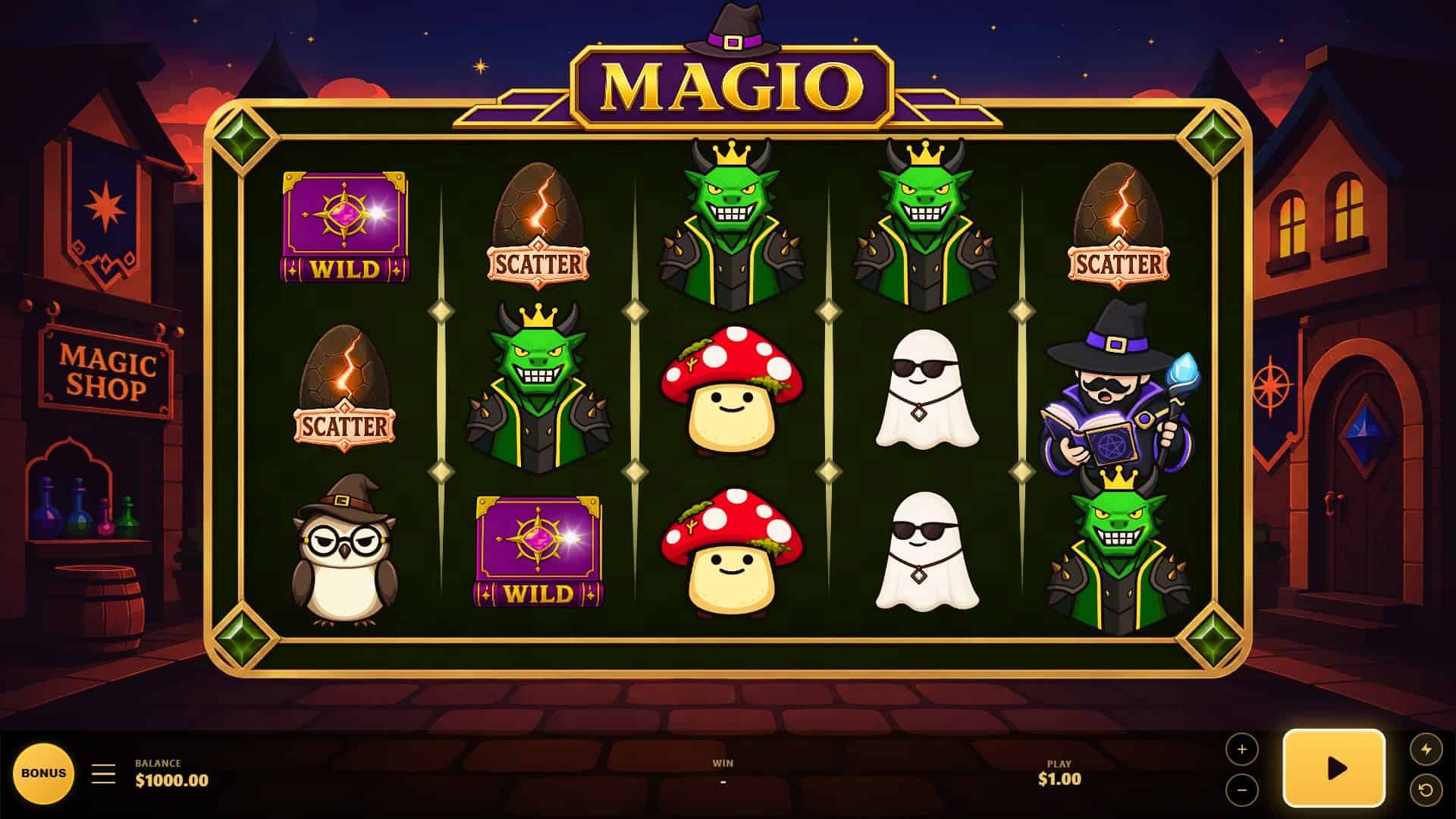 Magio slot gameplay reels