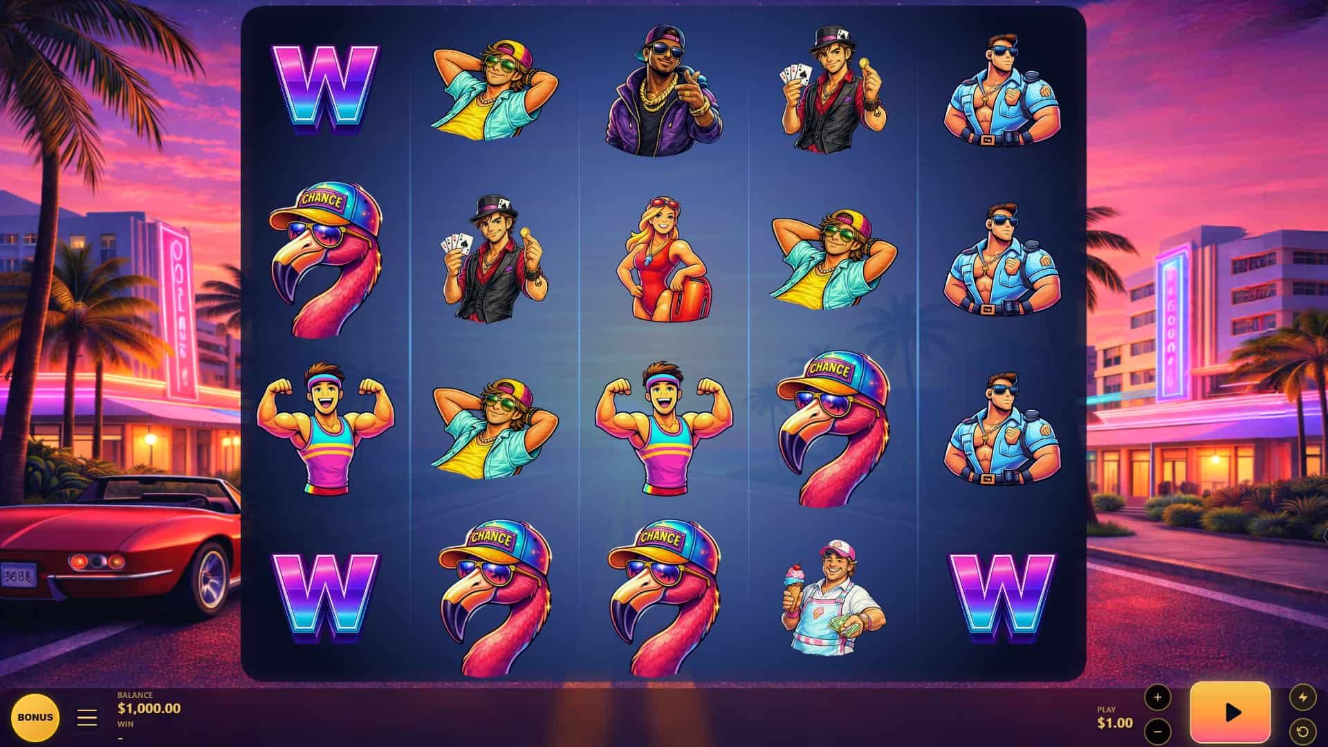 Palm Nights slot gameplay reels