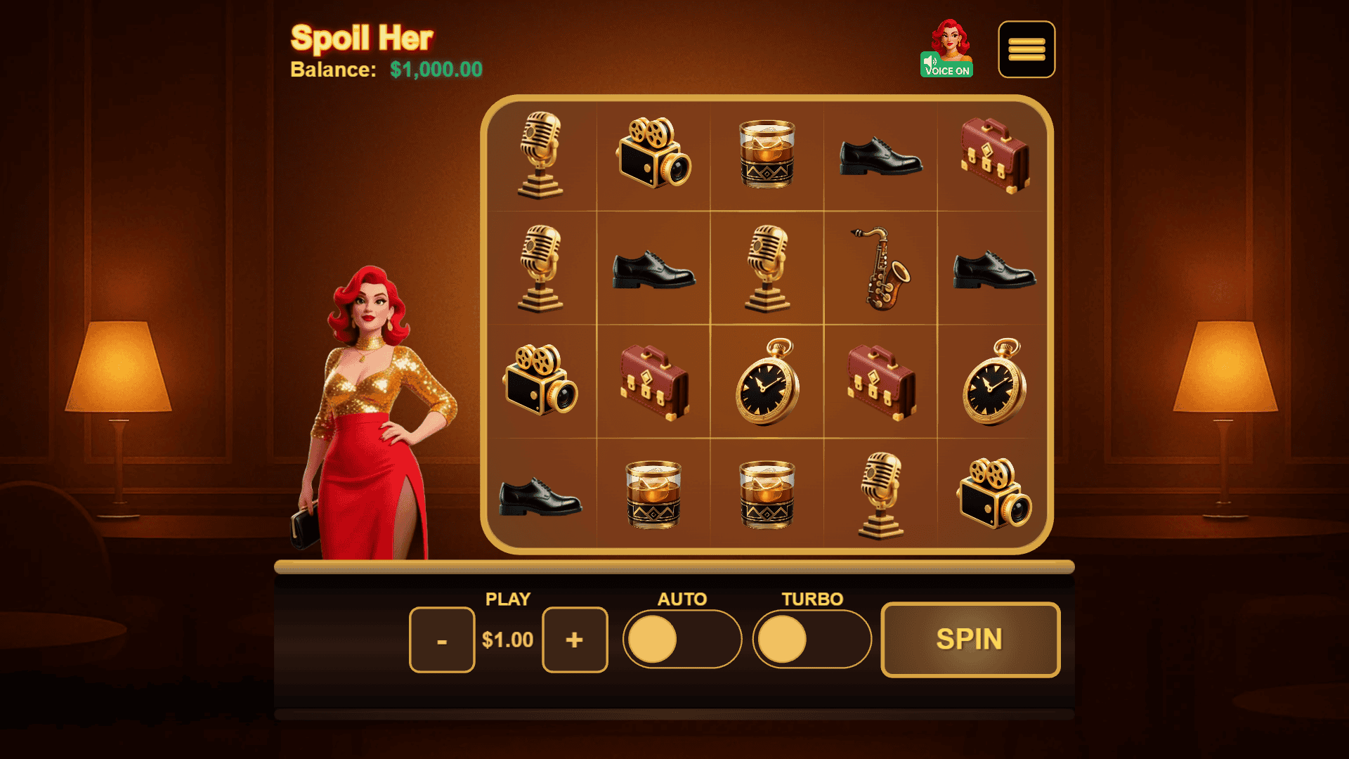 Spoil Her slot gameplay reels