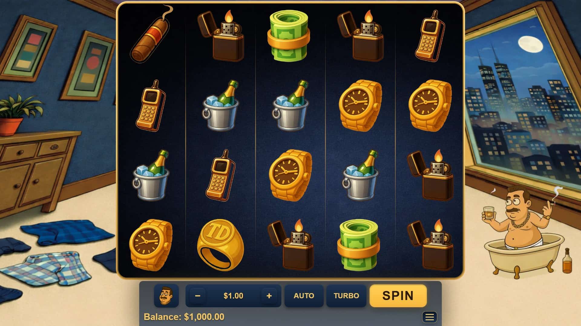 Tubby Daddy slot gameplay reels