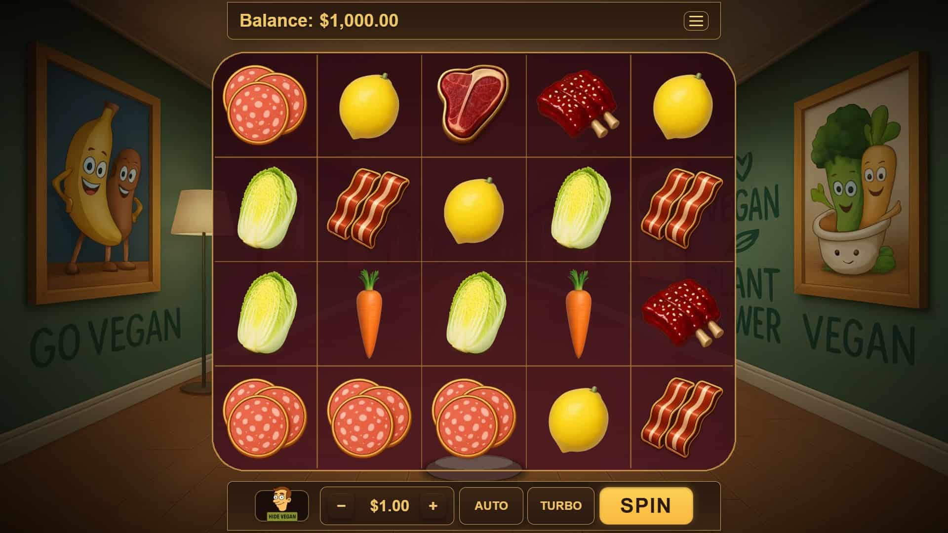 Vegan Dont Cry slot gameplay reels