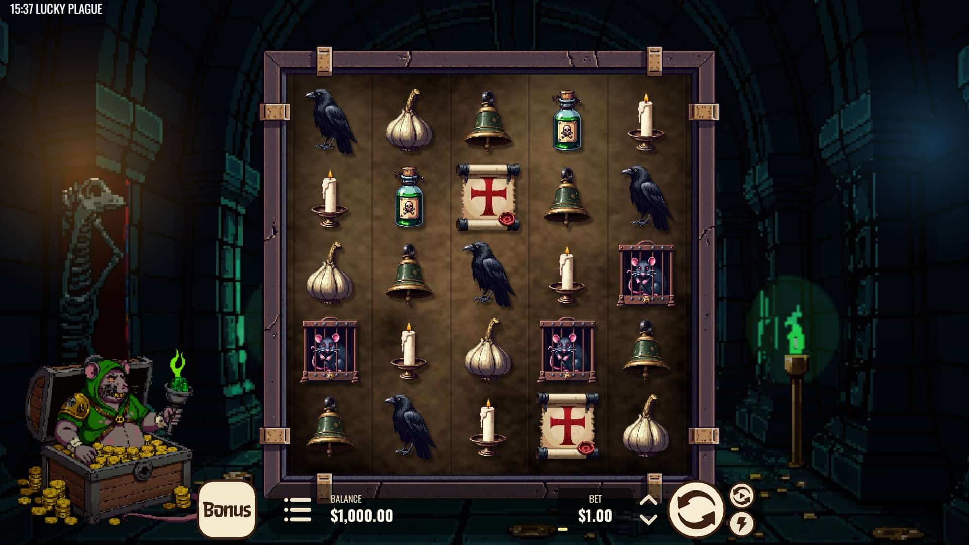 Lucky Plague slot gameplay reels