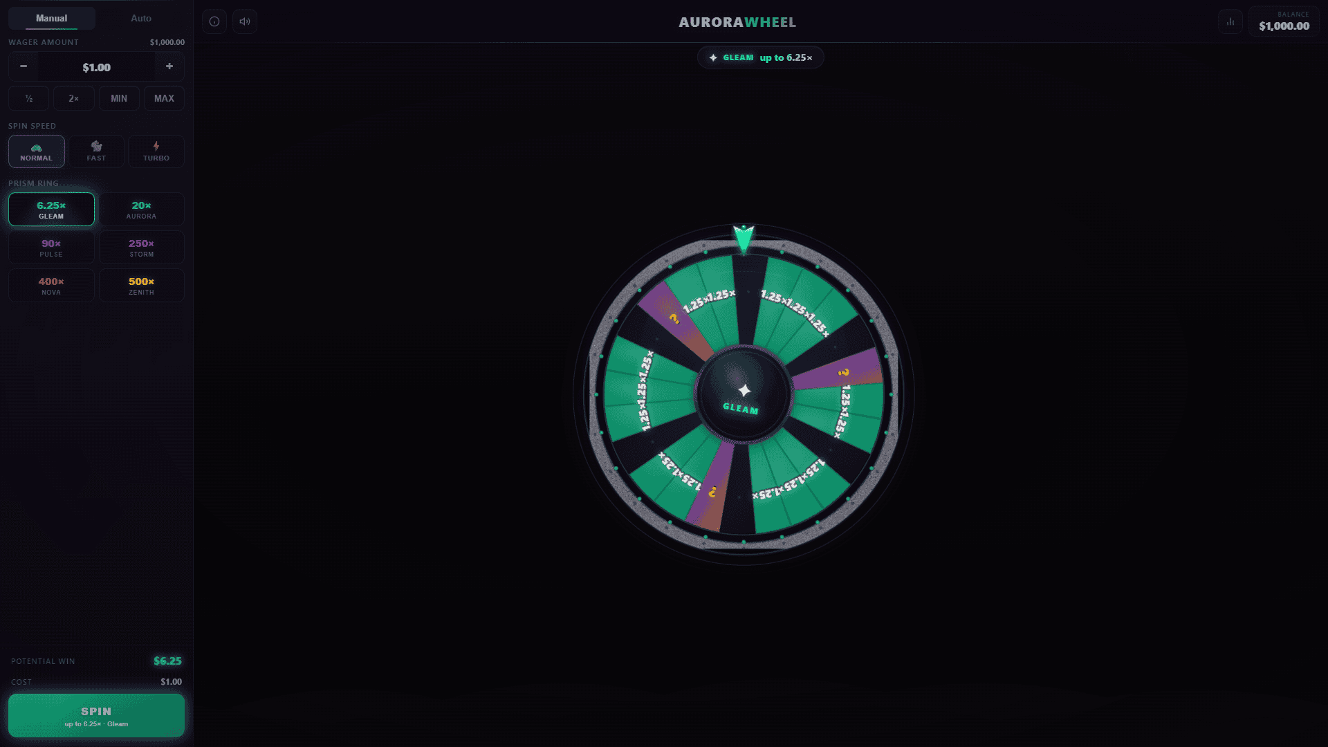 Aurora Wheel slot gameplay reels