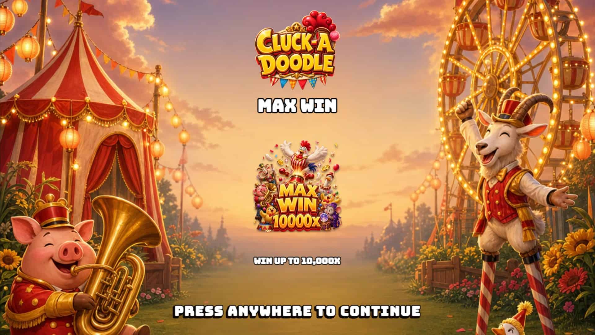Cluck A Doodle slot intro screen